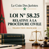 LOI N° 58.25 RELATIVE À LA PROCÉDURE CIVILE TRADUCTION FRANÇAISE